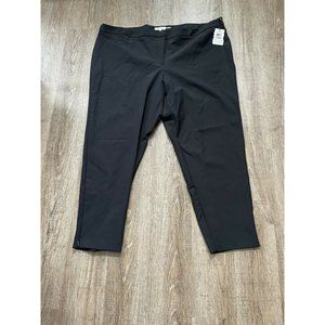 Calvin Klein Plus Size Womens Ankle Zip Dress Pants 24W Black